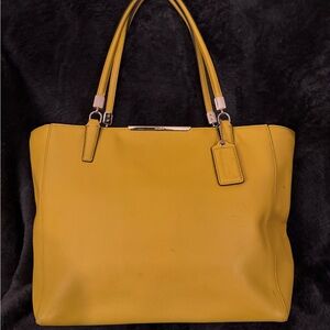 Coach Yellow Leather Shoulder Bag